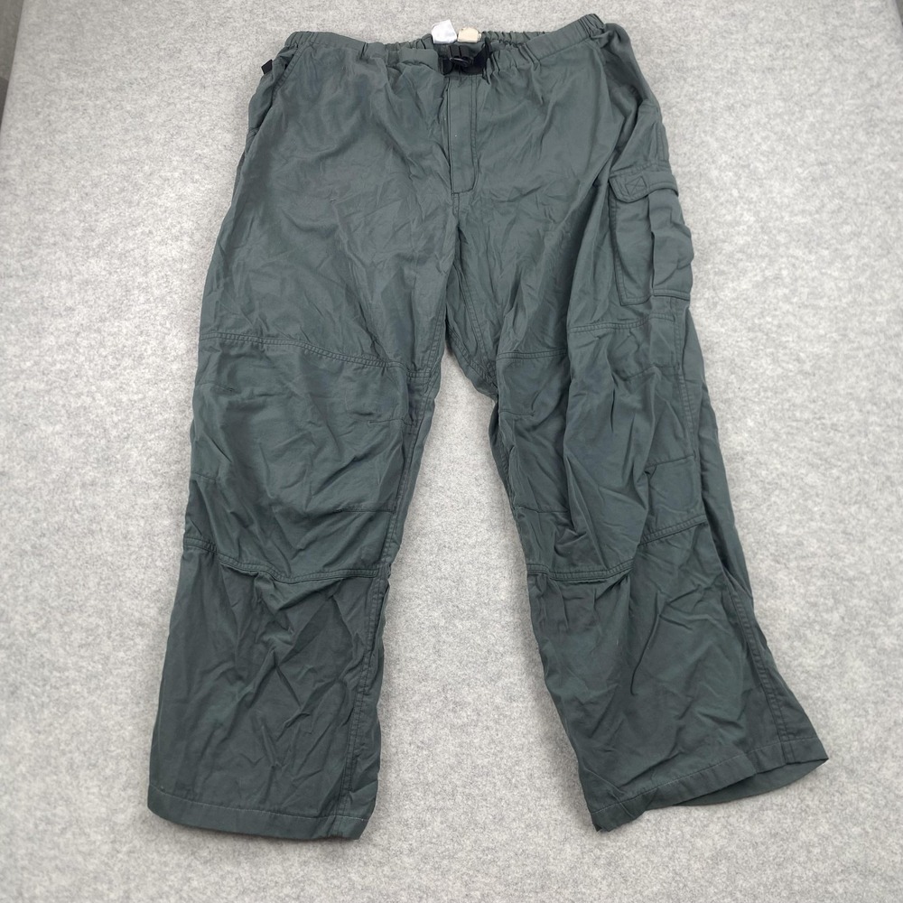 The North Face Pants Mens XL 33x27 Green Rain Shell Hiking Stow Pocket 93232